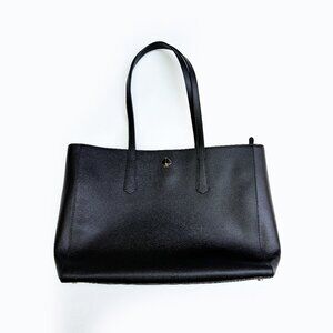 Kate Spade New York Tote Shoulder Laptop Bag in Black Leather